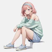 キュート系ファッションのAIイラスト（Stable Diffusion生成）