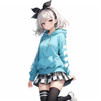 キュート系ファッションのAIイラスト（Stable Diffusion生成）