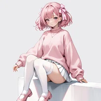 キュート系ファッションのAIイラスト（Stable Diffusion生成）