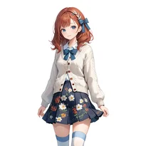 キュート系ファッションのAIイラスト（Stable Diffusion生成）