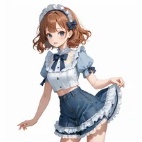キュート系ファッションのAIイラスト（Stable Diffusion生成）