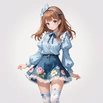 キュート系ファッションのAIイラスト（Stable Diffusion生成）