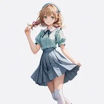 キュート系ファッションのAIイラスト（Stable Diffusion生成）