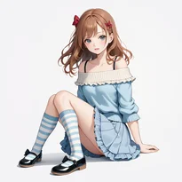 キュート系ファッションのAIイラスト（Stable Diffusion生成）