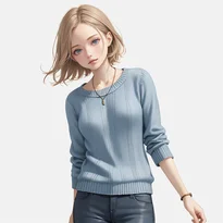 清楚系ファッションのAIイラスト（Stable Diffusion生成）