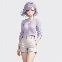 清楚系ファッションのAIイラスト（Stable Diffusion生成）