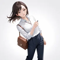 清楚系ファッションのAIイラスト（Stable Diffusion生成）