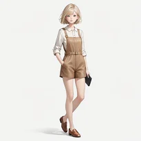 清楚系ファッションのAIイラスト（Stable Diffusion生成）