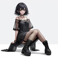 病みかわ／地雷系ファッションのAIイラスト（Stable Diffusion生成）