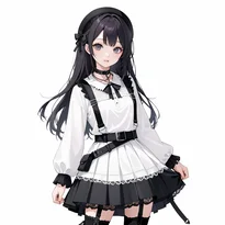 病みかわ／地雷系ファッションのAIイラスト（Stable Diffusion生成）