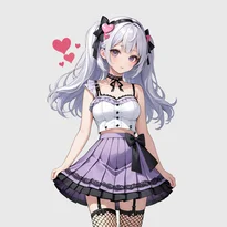 病みかわ／地雷系ファッションのAIイラスト（Stable Diffusion生成）