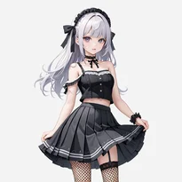 病みかわ／地雷系ファッションのAIイラスト（Stable Diffusion生成）