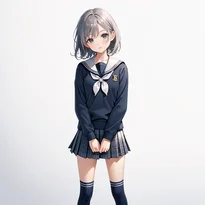学生服／セーラー服ファッションのAIイラスト（Stable Diffusion生成）