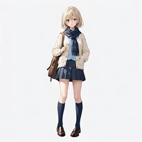 学生服／セーラー服ファッションのAIイラスト（Stable Diffusion生成）