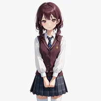 学生服／セーラー服ファッションのAIイラスト（Stable Diffusion生成）