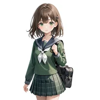 学生服／セーラー服ファッションのAIイラスト（Stable Diffusion生成）