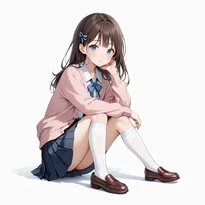 学生服／セーラー服ファッションのAIイラスト（Stable Diffusion生成）