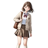 学生服／セーラー服ファッションのAIイラスト（Stable Diffusion生成）