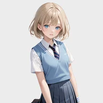 学生服／セーラー服ファッションのAIイラスト（Stable Diffusion生成）