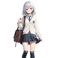 学生服／セーラー服ファッションのAIイラスト（Stable Diffusion生成）