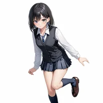 学生服／セーラー服ファッションのAIイラスト（Stable Diffusion生成）