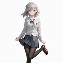 学生服／セーラー服ファッションのAIイラスト（Stable Diffusion生成）