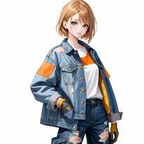仕事服／ワークウェアファッションのAIイラスト（Stable Diffusion生成）