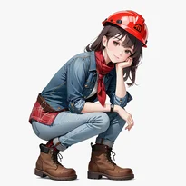 仕事服／ワークウェアファッションのAIイラスト（Stable Diffusion生成）