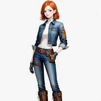 仕事服／ワークウェアファッションのAIイラスト（Stable Diffusion生成）