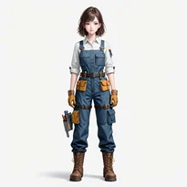 仕事服／ワークウェアファッションのAIイラスト（Stable Diffusion生成）