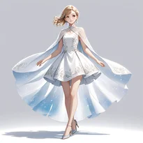フォーマル／ドレスファッションのAIイラスト（Stable Diffusion生成）