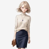 ビジネス／オフィスファッションのAIイラスト（Stable Diffusion生成）