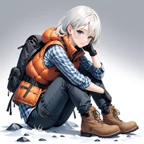 アウトドアファッションのAIイラスト（Stable Diffusion生成）