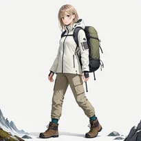 アウトドアファッションのAIイラスト（Stable Diffusion生成）