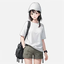 アウトドアファッションのAIイラスト（Stable Diffusion生成）