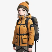 アウトドアファッションのAIイラスト（Stable Diffusion生成）