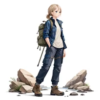 アウトドアファッションのAIイラスト（Stable Diffusion生成）