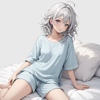 部屋着／ナイトウェアファッションのAIイラスト（Stable Diffusion生成）