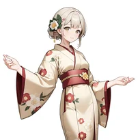 大正ロマン／昭和レトロファッションのAIイラスト（Stable Diffusion生成）