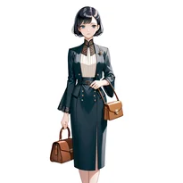 大正ロマン／昭和レトロファッションのAIイラスト（Stable Diffusion生成）