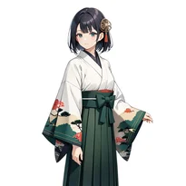 大正ロマン／昭和レトロファッションのAIイラスト（Stable Diffusion生成）