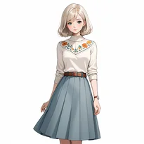 大正ロマン／昭和レトロファッションのAIイラスト（Stable Diffusion生成）