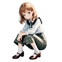 大正ロマン／昭和レトロファッションのAIイラスト（Stable Diffusion生成）
