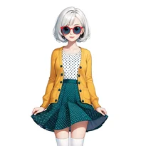 大正ロマン／昭和レトロファッションのAIイラスト（Stable Diffusion生成）
