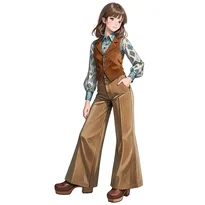 大正ロマン／昭和レトロファッションのAIイラスト（Stable Diffusion生成）