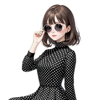 大正ロマン／昭和レトロファッションのAIイラスト（Stable Diffusion生成）