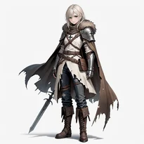 中世ファンタジーファッションのAIイラスト（Stable Diffusion生成）
