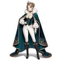 中世ファンタジーファッションのAIイラスト（Stable Diffusion生成）