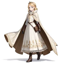 中世ファンタジーファッションのAIイラスト（Stable Diffusion生成）