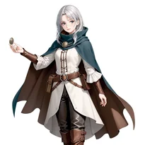 中世ファンタジーファッションのAIイラスト（Stable Diffusion生成）